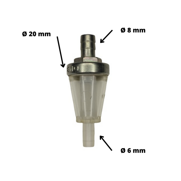 367 Fuel filter "conical" Ø 8/6 mm, measure