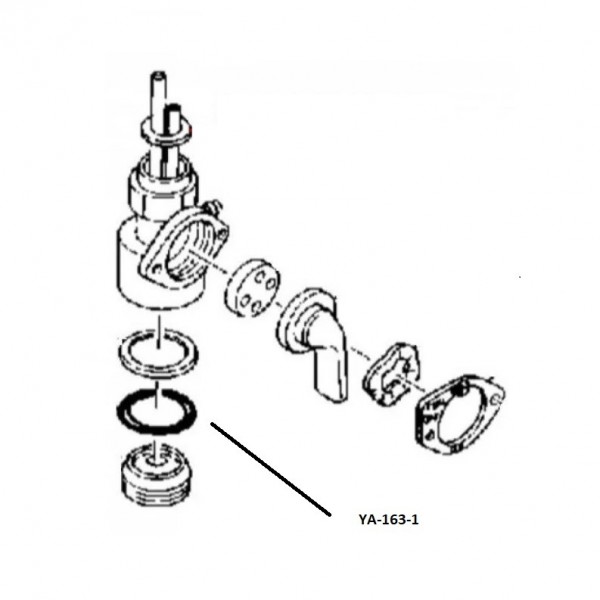 516 Yamaha, guarnizione torica della vaschetta, schema