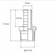 607 Racor recto BSP 1/4", esquema