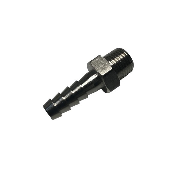 612 Raccord Mâle BSP 1/8" sortie Ø 6 mm, vue latérale