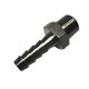 613 Raccordo Maschio NPTF 1/8" uscita Ø 6 mm, vista laterale