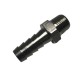 614 Racor macho NPTF 1/8" salida Ø 8 mm, vista lateral