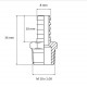 311 Raccord Alu M 10 x 1.00 sortie Ø 8 mm, schéma