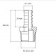 498 Raccordo Alluminio M 10 x 1.00 Ø 9.5 mm, schema