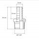 426 Racor Alu NPT 3/8", salida Ø 8 mm, esquema