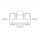 609 Adaptateur mâle BSP 1/8" / BSP 1/8", schéma