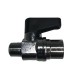 630 Mini vanne 1/4 tour, BSPT 1/8" / 1/8" BSPP, vue latérale