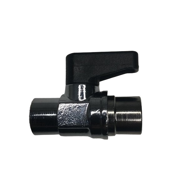 631 Mini-Ventil 1/4-Umdrehung, BSPP 1/4", Seitenansicht