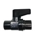 631 Mini valvola a 1/4 di giro, BSPP 1/4", vista laterale