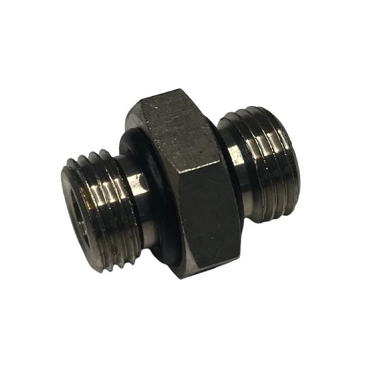 Adapter with seal NBR, male BSPP 1/8" / male BSPP 1/8"
