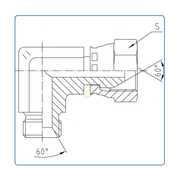 620 Racor codo BSPP 1/8", esquema