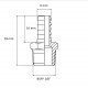 634 Raccord cannelé BSPP 1/8" sortie 6 mm, schéma