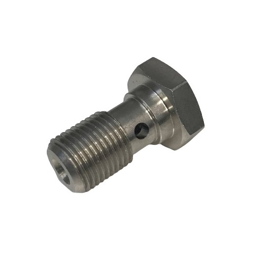 699 Single BSP 1/8" cylindrical banjo screw, side view