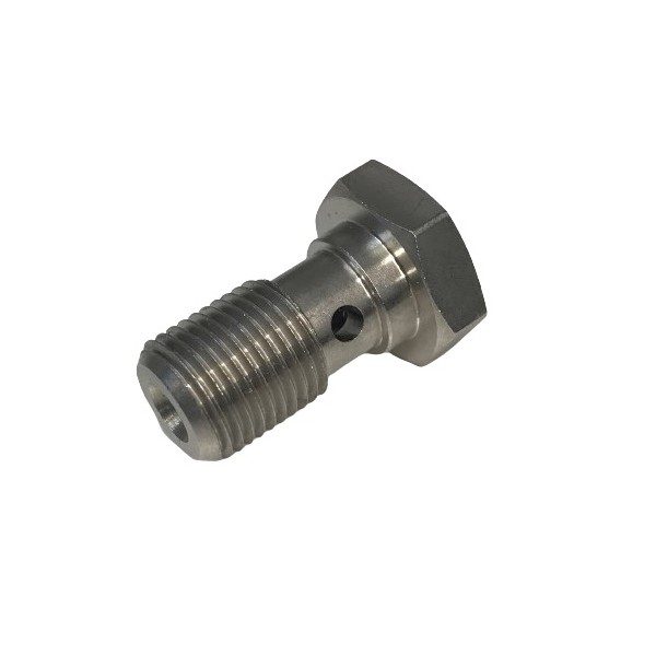 699 Single BSP 1/8" cylindrical banjo screw, side view