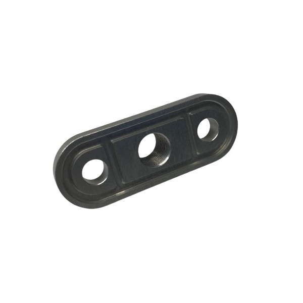 714 Horquilla de aluminio, distancia entre centros 34 mm, vista desde abajo