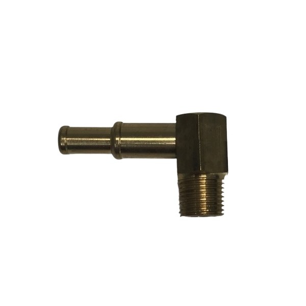 386 Racor de latón 90° NPTF 1/8", salida Ø 6/8 mm, vista 2