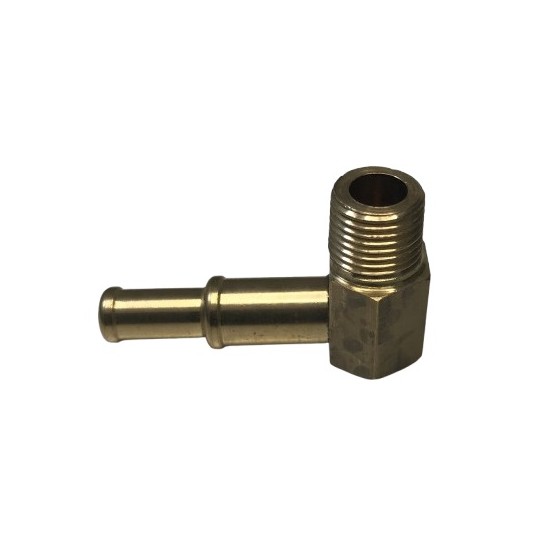 386 Racor de latón 90° NPTF 1/8", salida Ø 6/8 mm