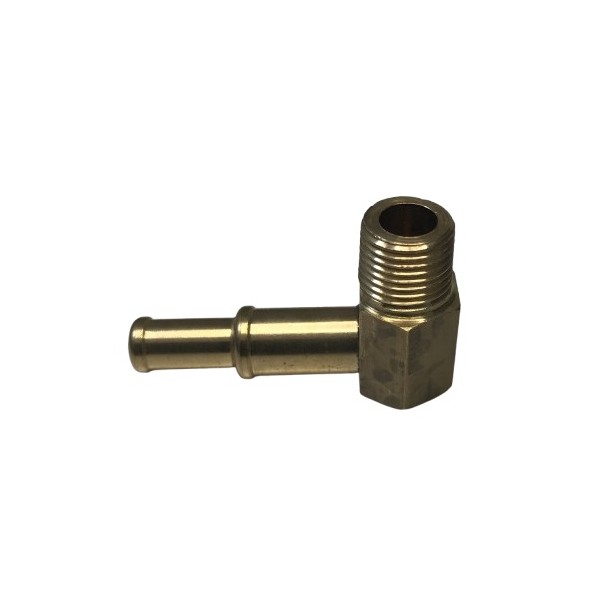 386 Brass threaded pipe union 90° NPTF 1/8" x 27