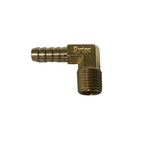 773 Racor de latón 90° NPTF 1/4", salida Ø 8 mm