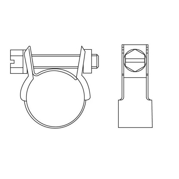 832 "Normal" mini clip Ø 6 mm, measure