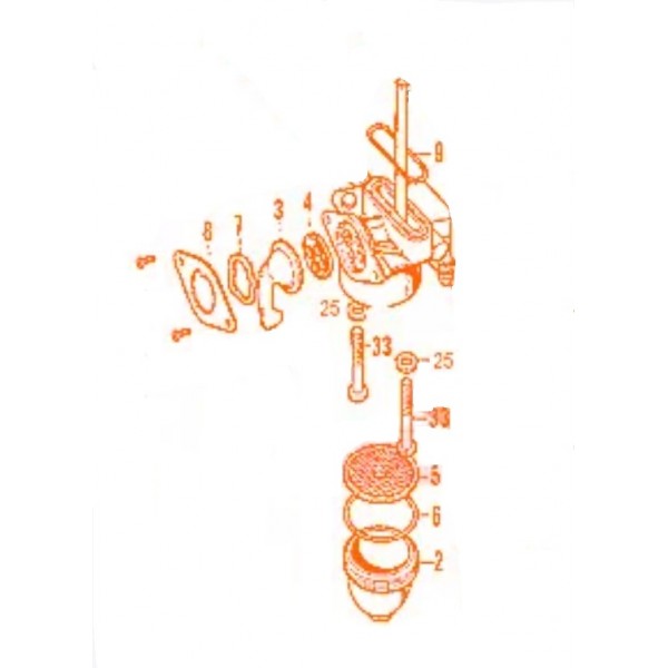 467 Honda CB 350, 500, 750, GL 1000, fuel petcock gasket valve Réf: 16955-268-020 éclaté