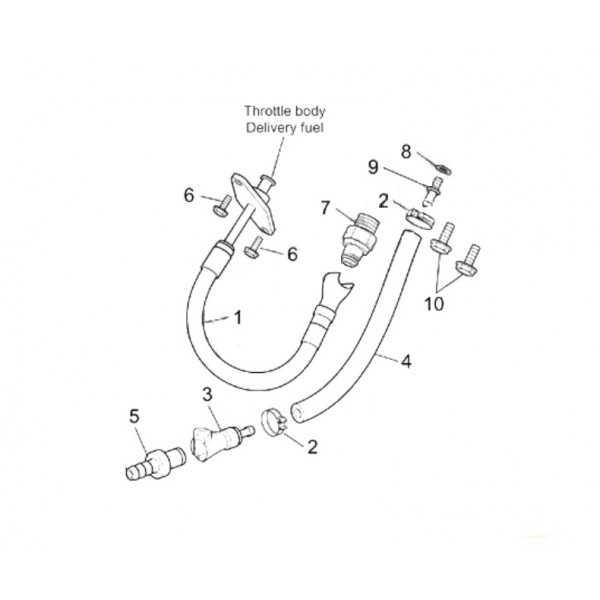 840 Female “CPC” quick-connect fuel fitting, Ø 8 mm, schéma