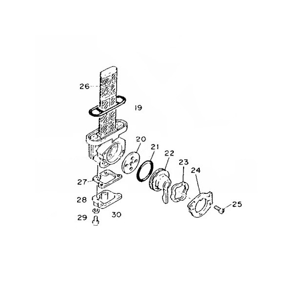 Yamaha DT, RD, TY, XS, fuel petcock gasket valve