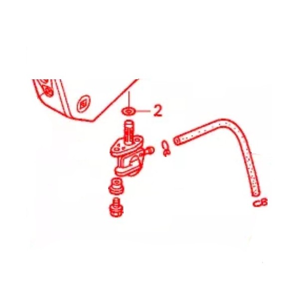 849  fuel tap gasket Réf: 16997-467-000 schéma