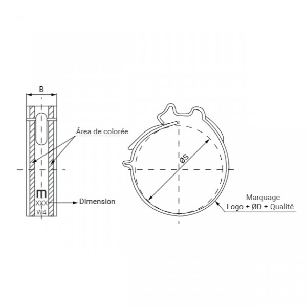 867 Collier "Clip" Ø 11 mm vue 4