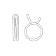 872 Hose clip spring-wire 7.3 - 7.8 mm, schema
