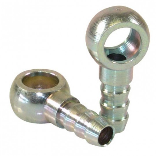 910 Banjo semplice scanellato Ø 14, uscita Ø 10 mm