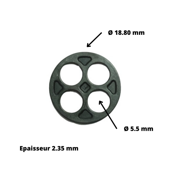 398 Joint interne pour robinet d'essence de Kawasaki KDX 250, ATV Bayou, VN 250, KLR 250, KLX 650. schéma