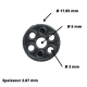 396 Junta interna para grifo de gasolina de Yamaha DT 50, RD 50, RX 80, GT 80, YZ 80, esquema