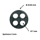 393 Joint interne pour robinet d'essence de Yamaha DT 125, 250, 400, XT 500, IT 175, 250, 400. schéma