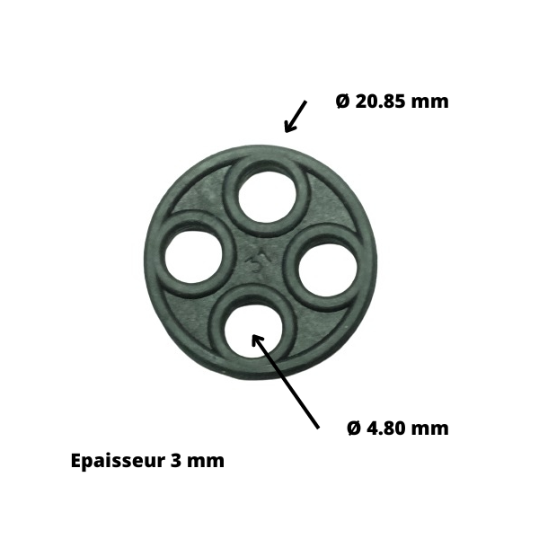 392 Joint interne pour robinet d'essence de Yamaha DT 125, RD 250, 350, TY 175, 250, XS 500, 650, schéma